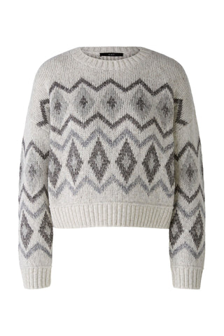 Pullover Baumwollmischung mit Glanzgarn