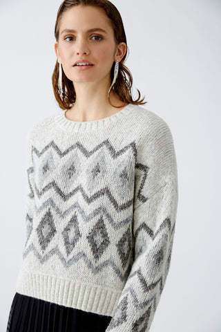 Pullover Baumwollmischung mit Glanzgarn