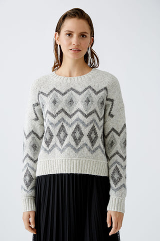 Pullover Baumwollmischung mit Glanzgarn