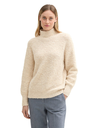 Lockerer Bouclé Pullover