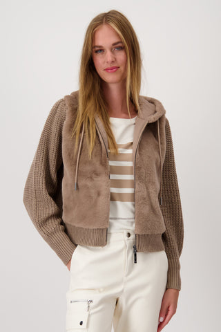 Strickjacke, milk chocolate