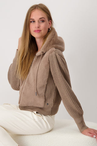 Strickjacke, milk chocolate