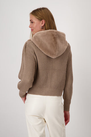 Strickjacke, milk chocolate