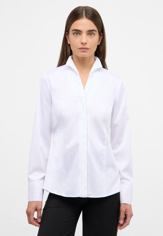 Satin Shirt Bluse Satingewebe Langarm
