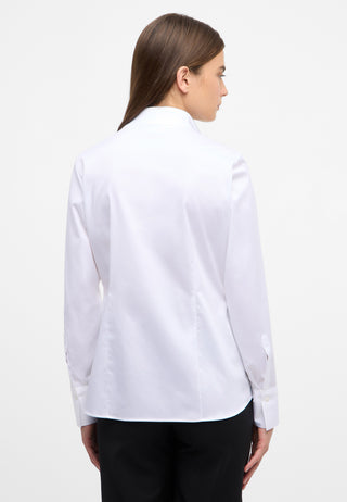 Satin Shirt Bluse Satingewebe Langarm