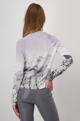 Pullover, soft lilac gemustert