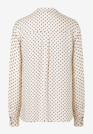 Tupfenbluse  ecru/schwarz  Herbst-Kollektion