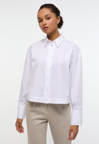Signature Shirt Bluse Popeline Langarm
