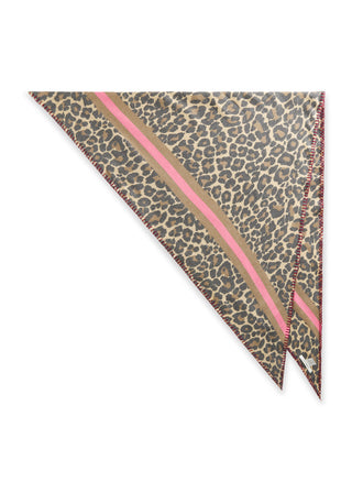 Kaschmirweiches Dreieckstuch mit Leoparden-Muster