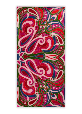 Premium Tuch aus reiner Seide mit Paisley-Muster