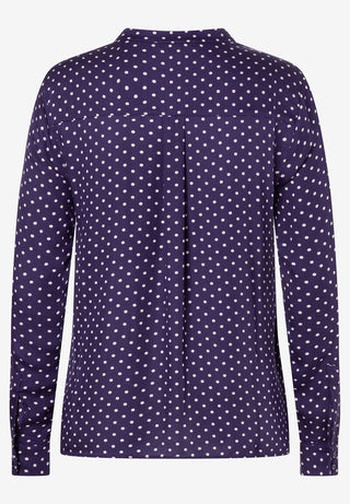 Tupfenbluse  lila/ecru  Herbst-Kollektion