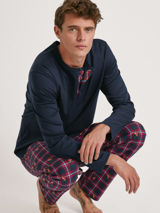 HERREN Pyjama, dark sapphire