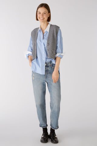Jeans THE GIRLFRIEND Straight Fit, cropped