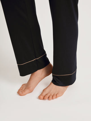 DAMEN Pyjama, schwarz