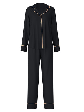 DAMEN Pyjama, schwarz