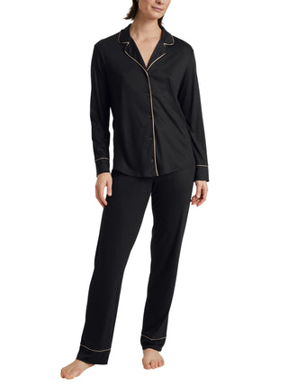 DAMEN Pyjama, schwarz