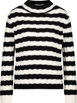 Pullover, schwarz Ringel