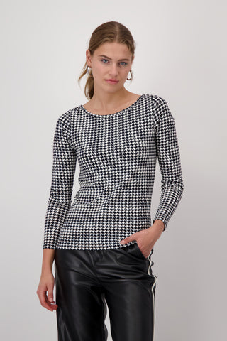 Pullover, schwarz gemustert