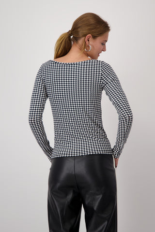 Pullover, schwarz gemustert