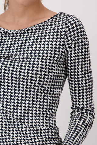 Pullover, schwarz gemustert