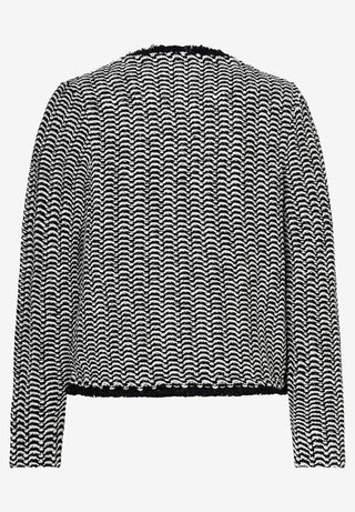 Jerseyjacke  schwarz/weiß Struktur  Frühjahrs-Kollektion