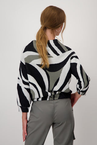 Pullover, forest gemustert