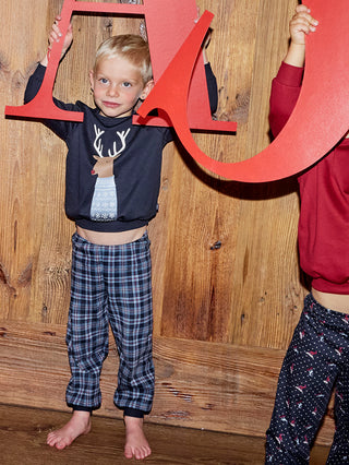 KLEINKINDER Pyjama mit Bündchen, dark sapphire
