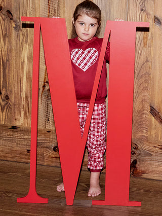 MÄDCHEN Pyjama mit Bündchen, rio red