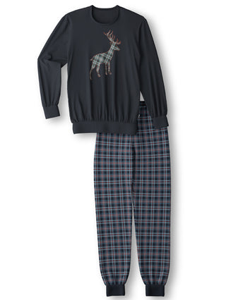 KNABEN Pyjama mit Bündchen, dark sapphire