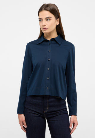 Jersey Shirt Bluse Jersey Langarm