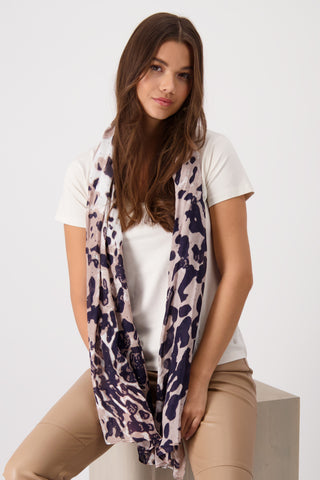 Schal, creamy beige gemustert