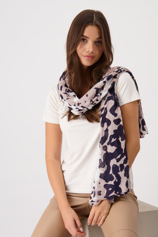 Schal, creamy beige gemustert