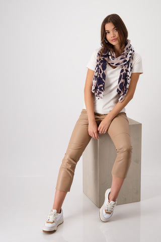 Schal, creamy beige gemustert