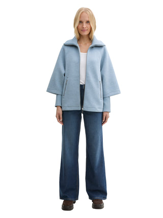 Cape Jacke in Melange Optik