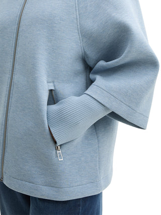 Cape Jacke in Melange Optik