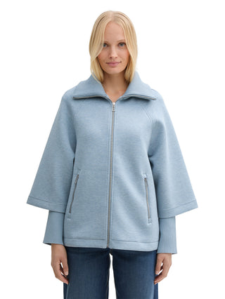 Cape Jacke in Melange Optik