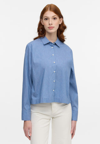 Bluse Fake Denim Langarm