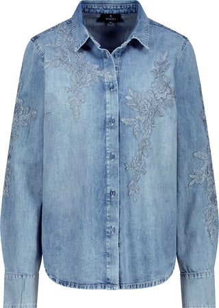 Bluse, jeans