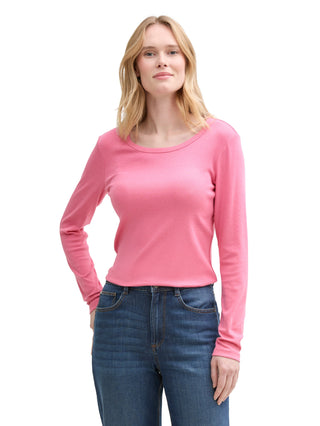 Basic Langarmshirt mit Rundhalsausschnitt