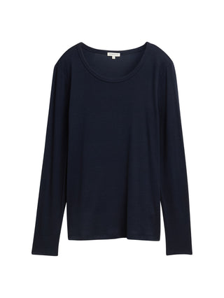 Basic Langarmshirt mit Rundhalsausschnitt