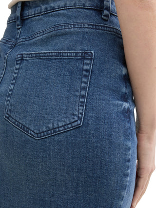 Midi-Jeansrock mit Schlitz
