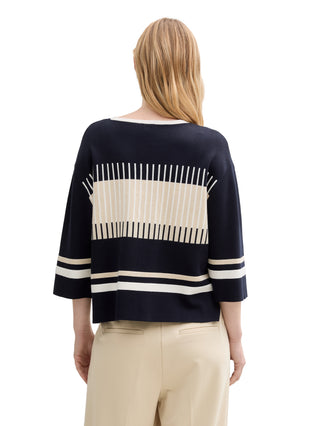 Strickpullover mit Streifenmuster