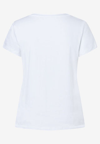 T-Shirt mit Pailletten-Roller  weiß  Frühjahrs-Kollektion