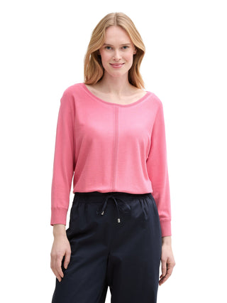 Strickpullover mit U-Boot-Ausschnitt