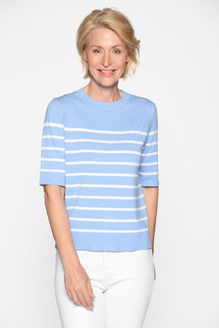 Rdh.-Pullover, 1/2 Arm, Ringel