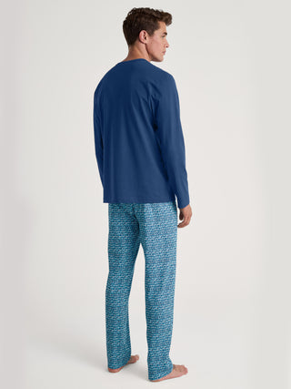 HERREN Pyjama, pottery blue