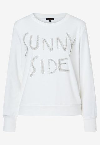 Sweatshirt mit Perlen-Applikation  ecru  Frühjahrs-Kollektion
