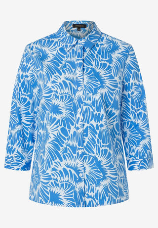 Printbluse  blau/weiß  Frühjahrs-Kollektion
