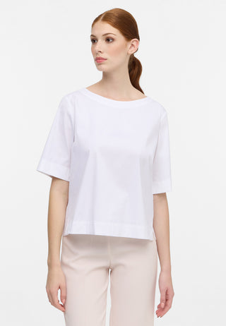 Signature Shirt Bluse Popeline Kurzarm