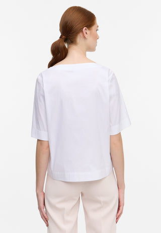 Signature Shirt Bluse Popeline Kurzarm